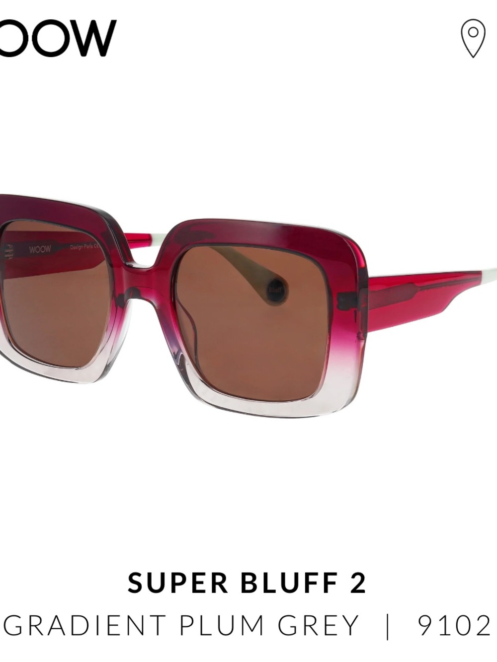 Super Bluff 2 Gradient Plum Grey Women's Sunglasses - Plum/Grey